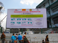 MENINGITIS poster in Civil Hospital Shillong